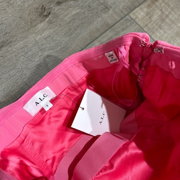 NWT A.L.C. Elizabeth strapless pink sheath midi dress in grapefruit - Picture 6 of 10